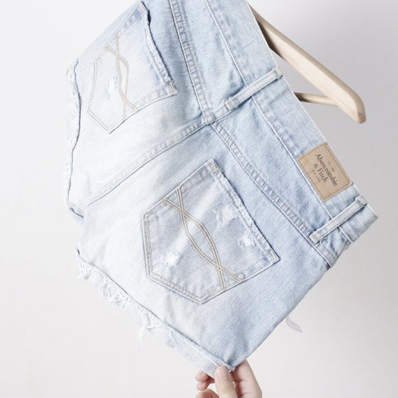 Light blue distressed shorts - Picture 2 of 4